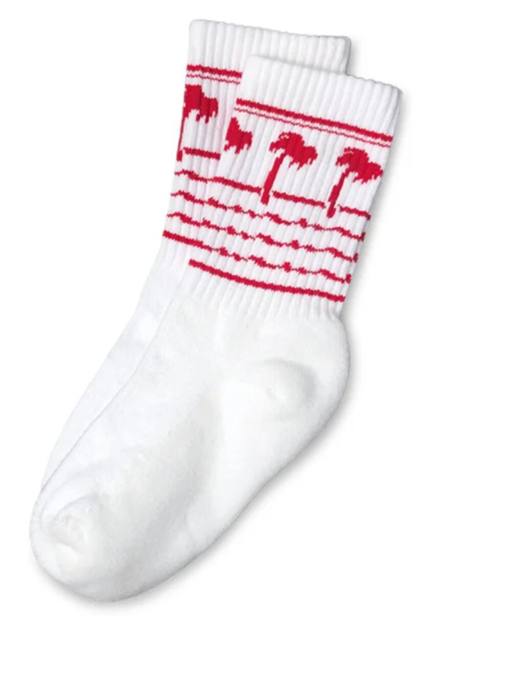 IN N OUT, NWOT KIDS DRINK CUP SOCKS, size S/M, classic crew socks in white/red.